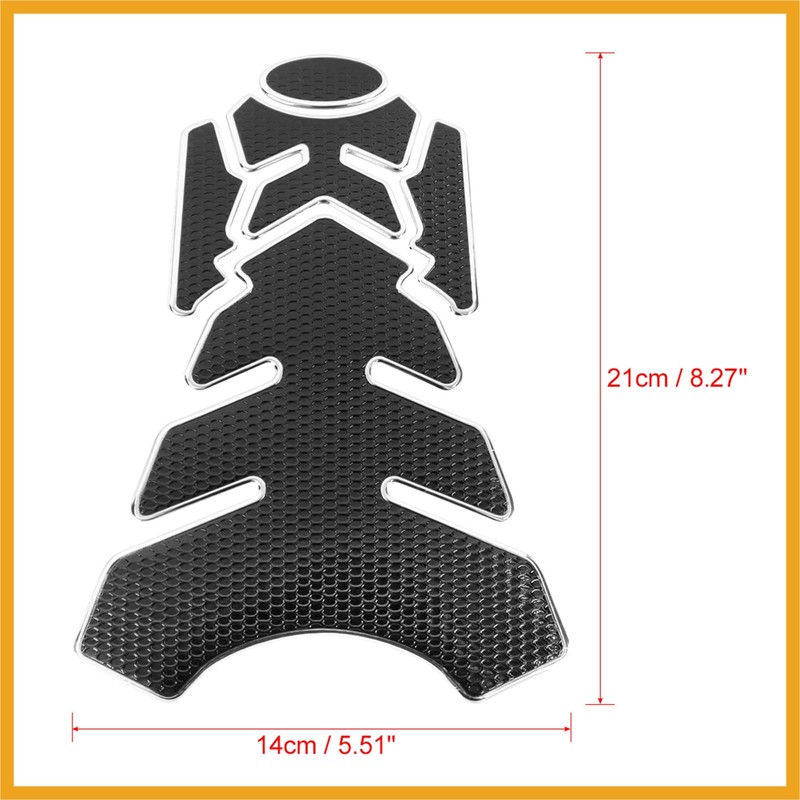Partuto Motorcycle Fuel Tank Protector PVC Rubber Pad Emblem Badge