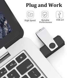 USB Stick 64 GB Pack of 5, ABLAZE High Speed USB 2.0 Memory Stick 64 GB Pack of 5 Rotate USB Sticks Memory Stick (64 GB Black)