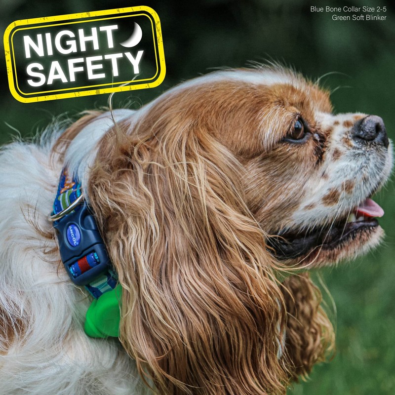 Ancol Pet Soft Blinker in Green - Water Resistant Reflective
