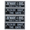 AB Tools Four Garden Gate Signs - 'Beware of Dog'