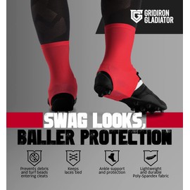 Gridiron Gladiator Cleat Covers - Football Spats - Football Cleat Cover - Cleat Spats for Soccer, Baseball & Softball