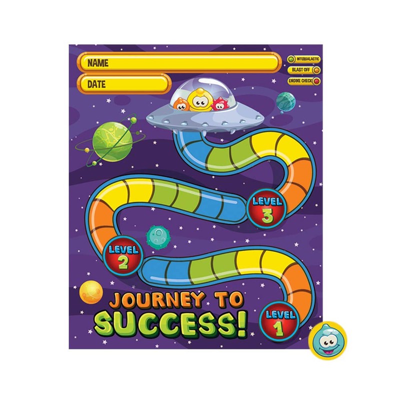 Eureka Space Themed Small Sticker Reward Chart for Kids, 736pcs,