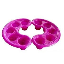 Beauticom Nail Soaking TrayAcetone Proof 2pcs Shining Pink