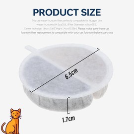 Acmerota 12 Pack Drinking Fountain Replacement Filters Compatible for Nugget Fountains for Lite & Premium Water Fountain Filter Water Dispenser Filters for 84 fl oz/2.5L Cat Water Fountain
