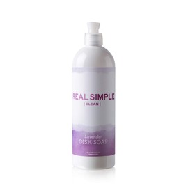 Real Simple Clean Liquid Dish Soap, Plant-Based Formula, Natural Essential Oil Infused, Cruelty Free and Made in USA, Lavender Scent, 16 oz