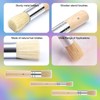 12 Pcs Wooden Stencil Brushes, Natural Bristle Paint Brushes Art