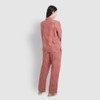 JAJU [JAJU/자주] 여 플란넬 파자마 세트_다크레드 [JAJU] Women's Flannel Pajama