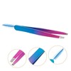 Baluue Stainless Steel Travel Eyebrow Tweezer with Brush Portable Eyebrow