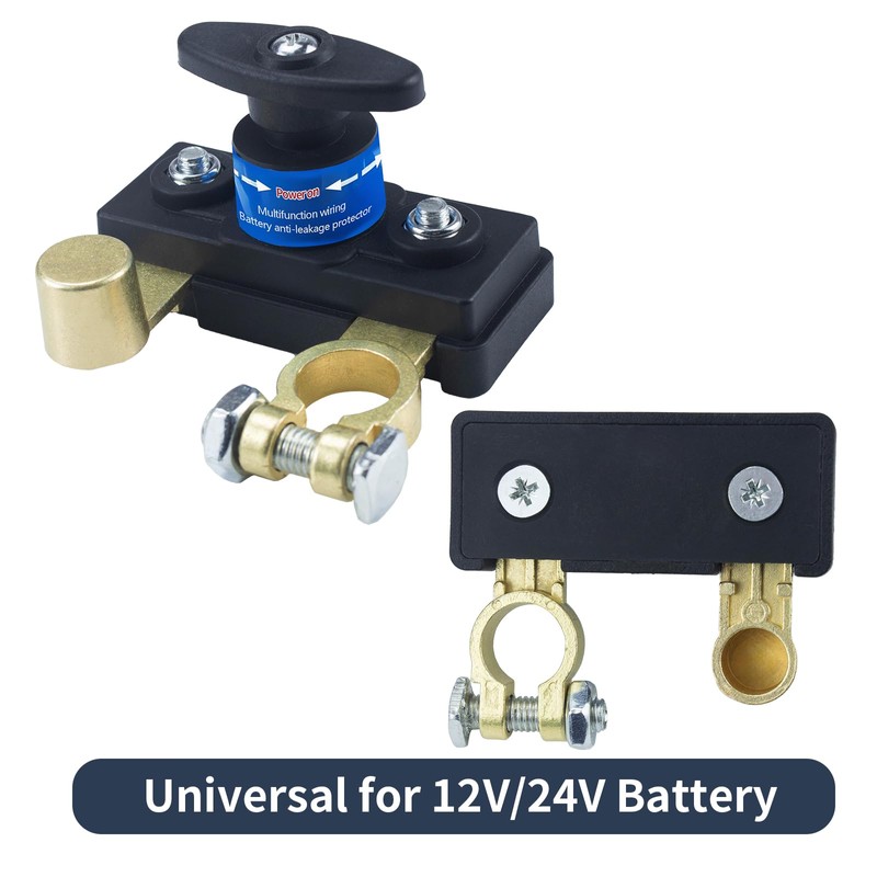 Battery Disconnect Switches 12V/24V, Heavy Duty Battery Shut Off Switch,