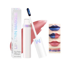 Matte Liquid Lip Stain Peel Off Lip Liner Masque, 9 Color Peel Off Lip Stain Tattoo,Waterproof Smudge-Proof Lip Gloss, Natural Peel Off Design for All Skin Types (#09Light Reddish Brown, 0.135 fl oz)