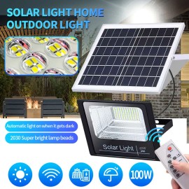LED Solar Floodlight Panel Street Lights Outdoor Waterproof Remote Control USA