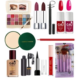 G4U 17-Piece Glow Up Makeup Kit With Eyeshadow Lipstick Eyeliner Compact Foundation Every Essential All-in-One Beauty Set 39 57