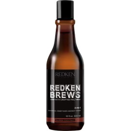 REDKEN BREWS Shampoo 3en1 Hombre Limpia y Acondiciona 300ml