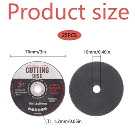 WanderGo 25 Pcs Cutting Discs, 76mm Cutting Disc, Angle Grinder Discs for Metal, Grinder Discs, Metal Cutting Discs For Cutting Metal Wood, More volume creates more value