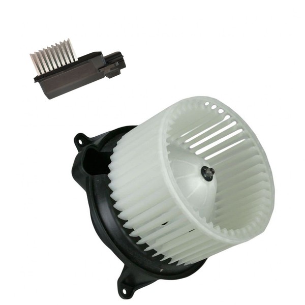 TRQ A/C AC Heater Blower Motor w/Fan Cage & Resistor