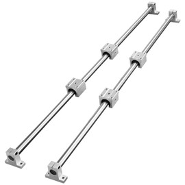 VEVOR Linear Rail Slide SFC16-1000mm 2 PCS 39.4 in/1000mm SFC16 Guide Rails 4 PCS SC16 Slide Blocks 4 PCS Rail Supports Linear Rails and Bearings Kit for Automated Machines CNC DIY Project