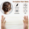 32 Pieces Hair Net Bun Blonde Invisible Hair Nets Hair