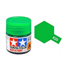 TAMX25 81525 Acrylic Mini X25 Clear Green 1/3 oz by Tamiya Paints