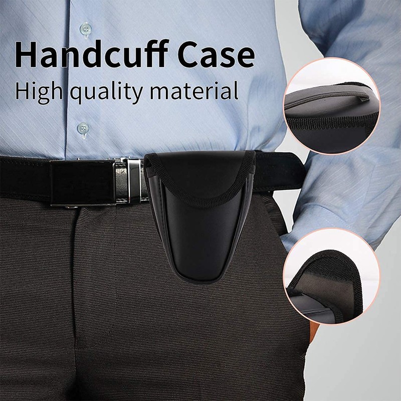 Yoghourds Double Lock Handcuffs, Adjustable Heavy Duty Steel Wrist Cuffs