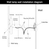 Benkut Modern LED Wall Sconce Black Remote Wall Light Fixtures
