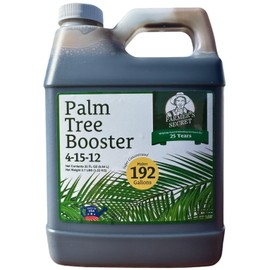 Farmer's Secret Palm Tree Booster Fertilizer - Super Concentrated 4-15-12 Formula - Formulated for All Types of Palm Trees at All Life Stages - Outdoor and Indoor/Container Trees (32oz)
