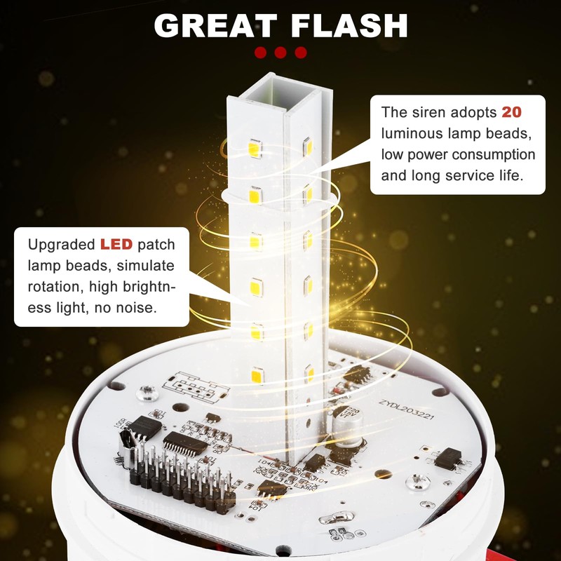 Saladulce IP66 Waterproof Industrial Siren with Strobe Light | 120dB