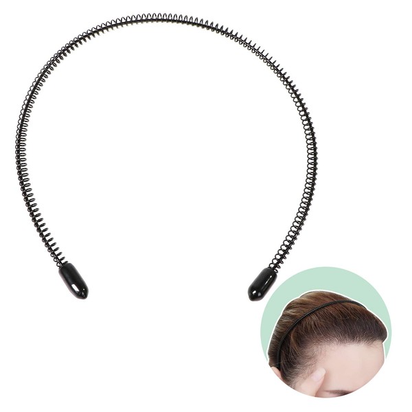 Men's Slicked Back Headband, Outdoor Sports Fashion Pigtail Hair Band / Never Paint-shedding Metal Head Buckle Clip for Mens Long Hair, Braid and other Hair Styles - Small Spring