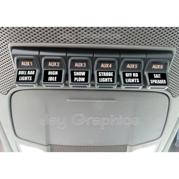 Unbranded/Generic Custom Upfitter AUX Switch Decals Stickers | Fits: F150