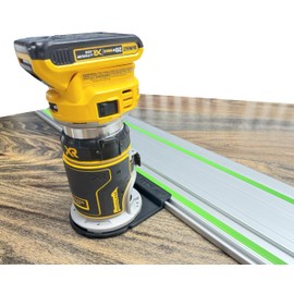 Guide Rail Adapter for Dewalt DCW600B and DWP611 Routers - Make Straight and Accurate Cuts Easily - Made in USA (Fixed Base)
