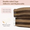 Tess Tape Extensions Real Hair Ombre Medium Brown/Dark Blonde #4/27,