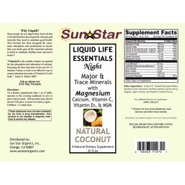Sun Star Organics Liquid Life Essentials Night Formula (Coconut)