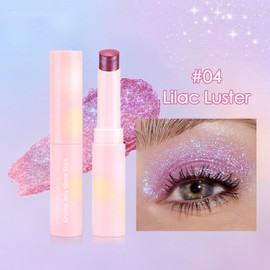 Erinde Eyeshadow Stick Jelly Eye Shadow, Creamy Smooth, Waterproof Smudge Proof Long Lasting Eyeshadow Stick, Multi Use Highly Pigmented Shimmer Eye Shadow Pencil for Women, 04 Lilac Luster