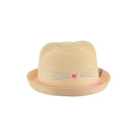 Sterntaler Girls' Straw Hat Cat Hat, sand