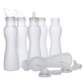 G.E.T. SDB-32-PC-6 32 oz. Clear Salad Dressing Bottles with (24) Lids