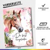 celebr8te 12 x Horse Glitter Invitation Cards – For Girls'