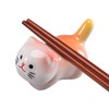 Cute Cat Chopsticks Rest | Ceramic Chopsticks Holder Desk Ornament