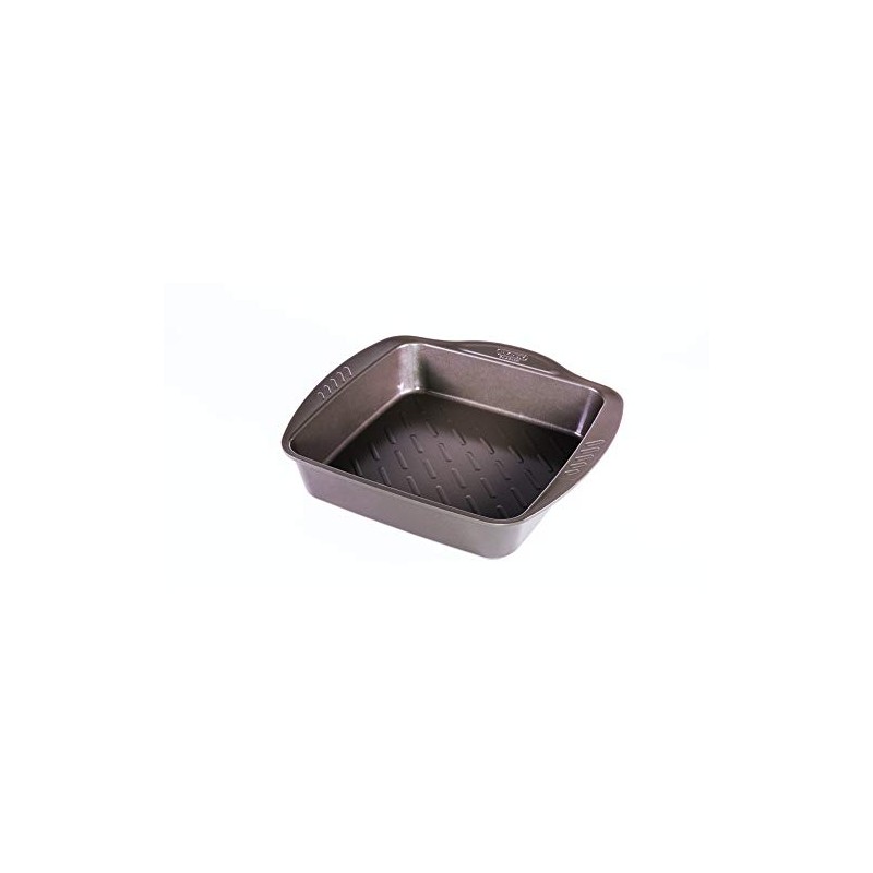 Pyrex asimetriA Metal Easy-Grip Square Roaster 24x24 cm, Carbon Steel,