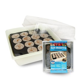 Jiffy Self-Watering Seed Starting Greenhouse with 14 Peat Pellets, 50mm Pellets