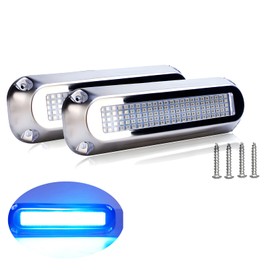 BHBP 120led Underwater Marine Boat Led Lights,Waterproof,2pcs blue