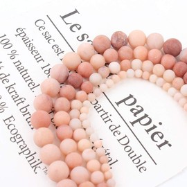 Song Xi Matte Pink Aventurine Beads 8mm Natural Stone Beads for Jewelry Making 15inch Gemstone Beads