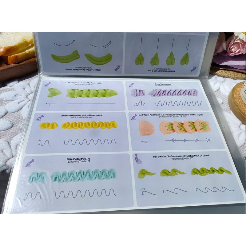 Juego de tablas de decoración de tartas con protector reutilizable