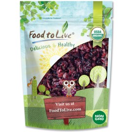 Food to Live - Organic Delightful Berries Mix, 1 Pound - A Blend of Non-GMO Dried Cherries & Cranberries. Gently Infused with Sugar. Lightly Coated with Organic Sunflower Oil