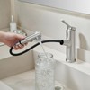 Aktines Pull Out Bathroom Faucet 1 Hole, Brushed Stainless
