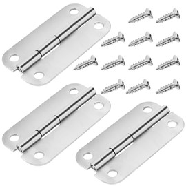 LIKIER Cooler Hinges for I-gloo Cooler, Replacement Parts Stainless Steel Cooler Hinges Replacement Set with 12 Screws, Pack of 3