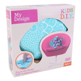 ORB 14236 Cushion to Decorate Fish 14236 Plush Craft Blue DIY Children's Toy My Design Creativity Decoration Artistic Activity 25.5 x 25.5 - From 5 Years, Multicoloured, One Size