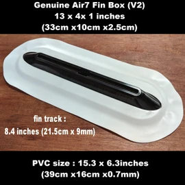 air7 Fin Box for Inflatable SUP, Stand up Paddleboards, Surfboards, Standard US Box for Replacement, Repair and All Board Upgrades, Printed Manual + Video Instructions How to fix! (Translucent Black)