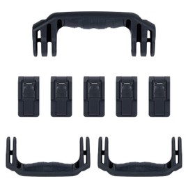 Pelican 1637 Replacement Handle & Latch Set by ColorCase - Black Handles & Push Button Latches Latches