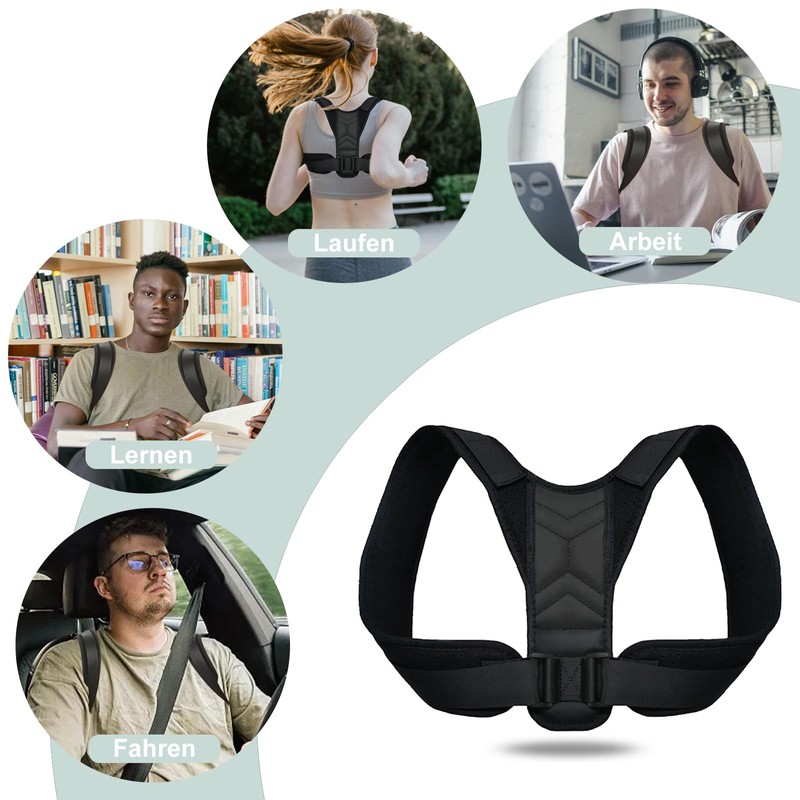 DAILIENFUS Posture Corrector Back Straightener for Men Women Breathable Posture