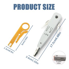 2 Pcs Punch Ethernet Down Tool, Wire Stripper Combo, Ethernet Punchdowns Tool for Socket Telephone Cable