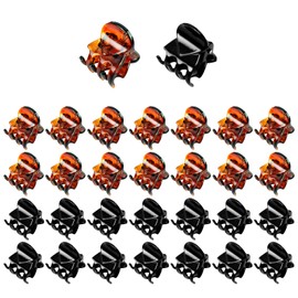 Hanyousheng Pack of 30 Mini Hair Clips, Small Plastic Hair Clips, Hair Clips Mini for Girls Women (Black, Brown)